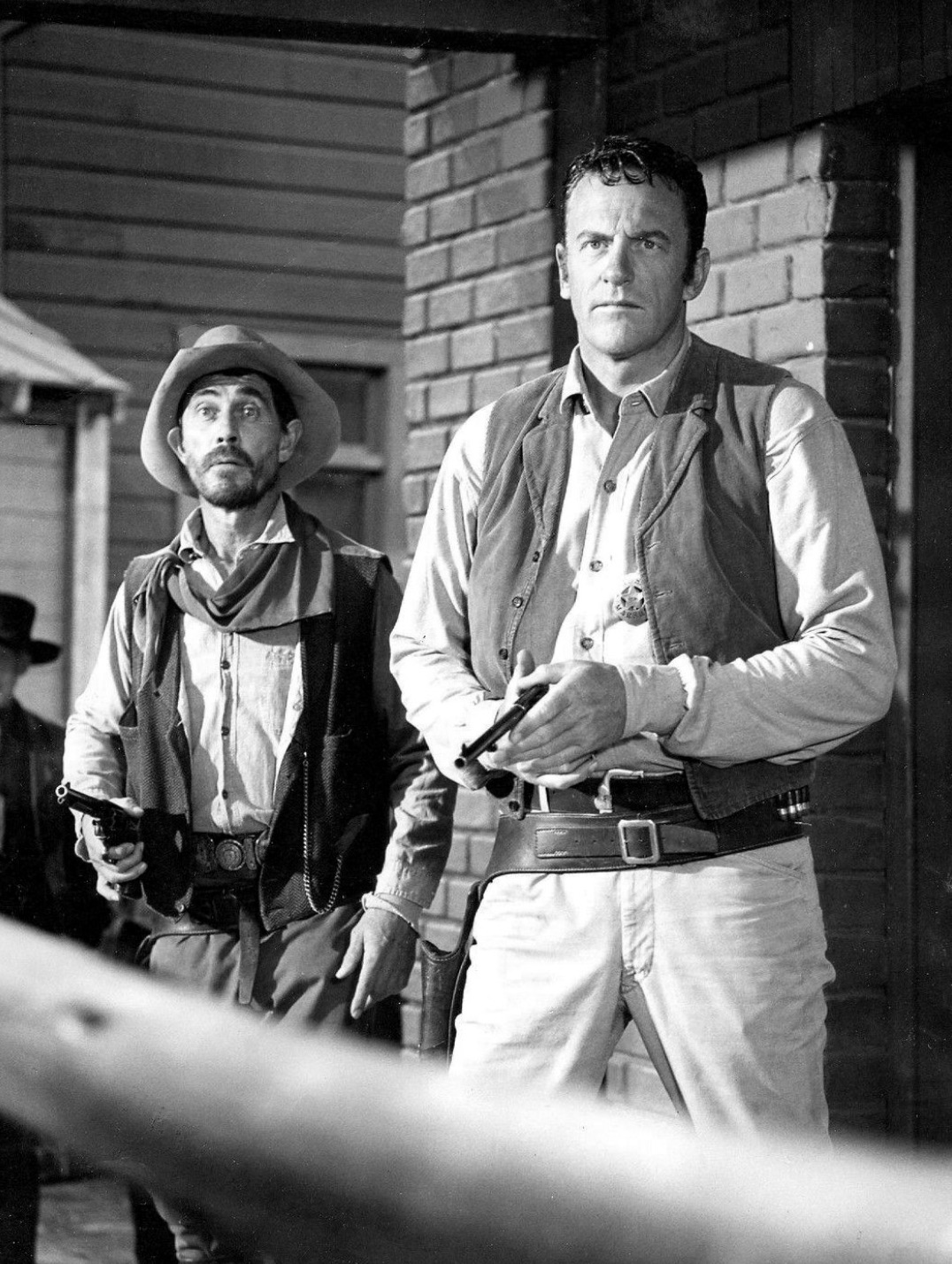 James Arness on set